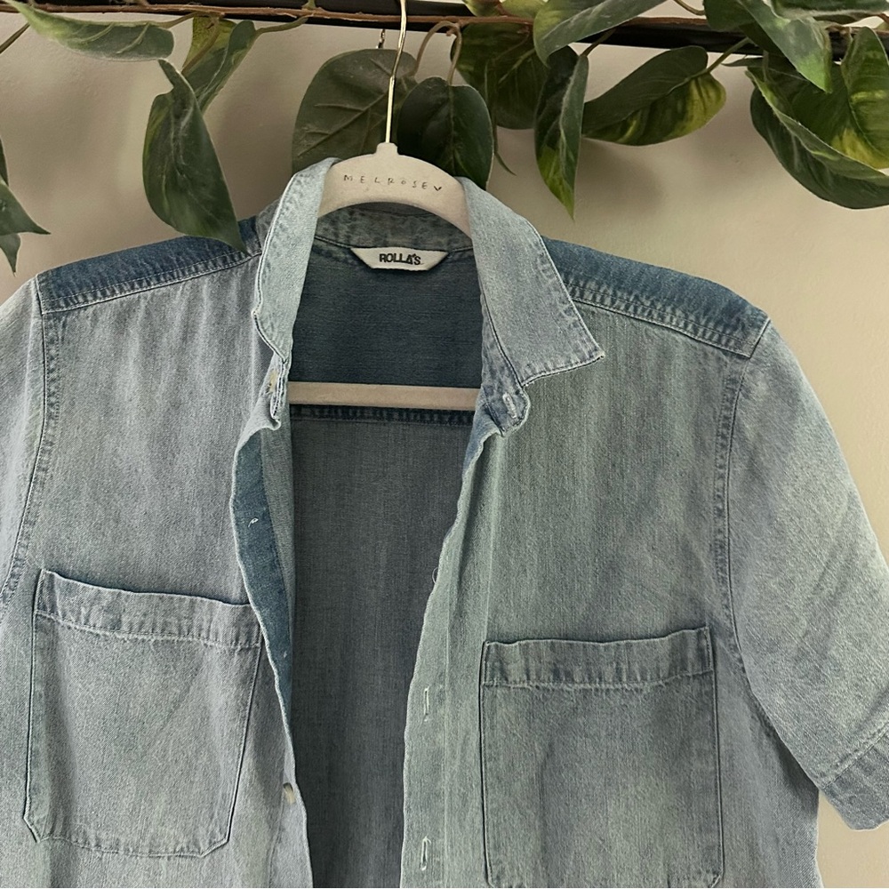 ROLLAS Denim Buttonup Top - Picture 3 of 4